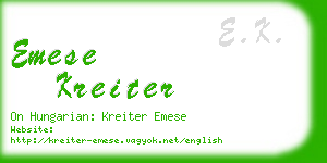 emese kreiter business card